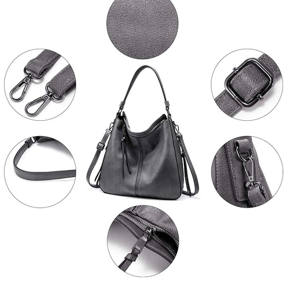 Realer Bag NWT Large Leather hobo bag/ crossbody 15x13x5 - Picture 4 of 13